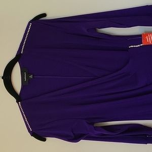 Beautiful R&M EVENING EMBELLISHED RUCHED DRESS. NWT